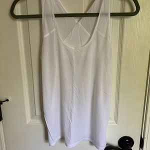 Alo white tank top size small